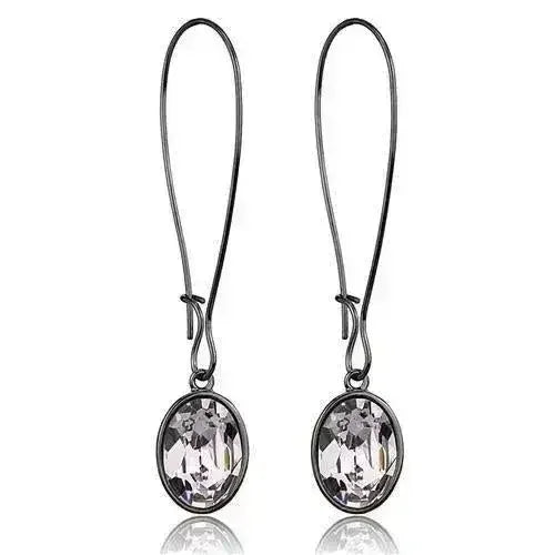 TK2719 - IP Light Black (IP Gun) Stainless Steel Earrings with Top