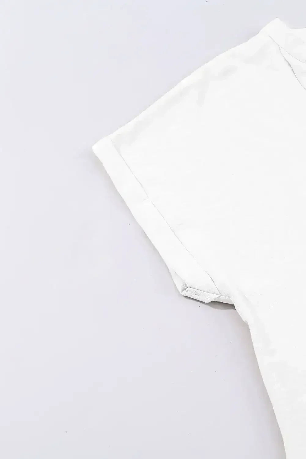 White Notched Neck Batwing Sleeve Blouse | Femstylo