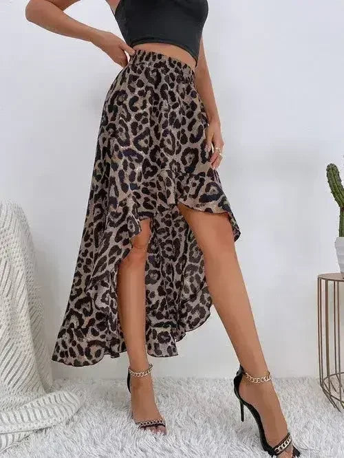 High low ruffle skirt